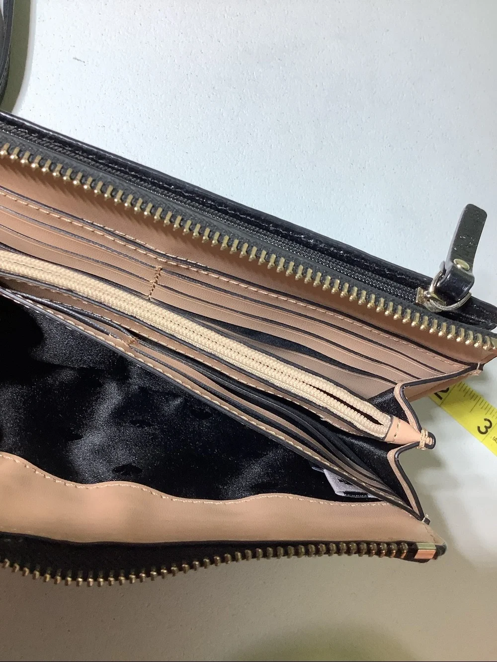 Kate Spade NY black zip around wristlet/wallet